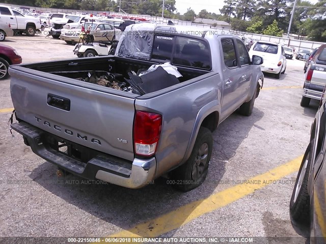 5TFAZ5CNXHX046971 - 2017 TOYOTA TACOMA DBL CAB/SR5/TRD SPORT/OR GRAY photo 4