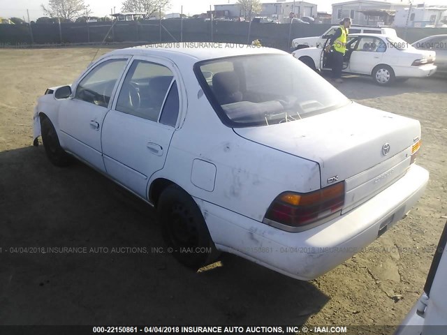 1NXAE09B1RZ189947 - 1994 TOYOTA COROLLA LE/DX WHITE photo 3