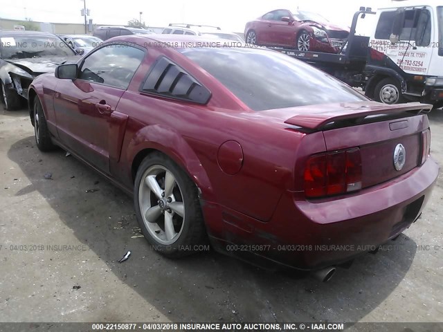 1ZVFT82H375325514 - 2007 FORD MUSTANG GT RED photo 3