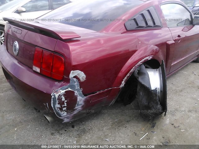 1ZVFT82H375325514 - 2007 FORD MUSTANG GT RED photo 6