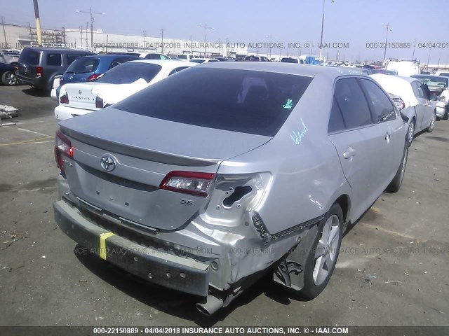 4T1BF1FK7CU166823 - 2012 TOYOTA CAMRY SE/LE/XLE 银色 照片 4