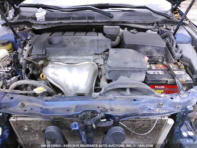 4T1BF3EK8BU764933 - 2011 TOYOTA CAMRY SE/LE/XLE BLUE photo 10