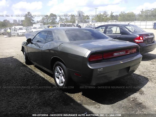 2B3CJ4DV5AH265325 - 2010 DODGE CHALLENGER SE GRAY photo 3