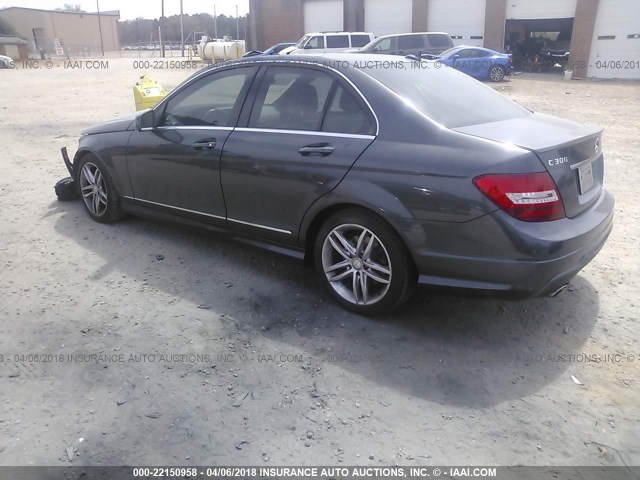 WDDGF8AB5DR244648 - 2013 MERCEDES-BENZ C 300 4MATIC GRAY photo 3