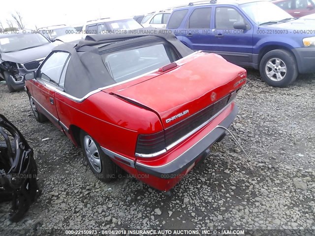 1C3BJ45K7JG392866 - 1988 CHRYSLER LEBARON RED photo 3