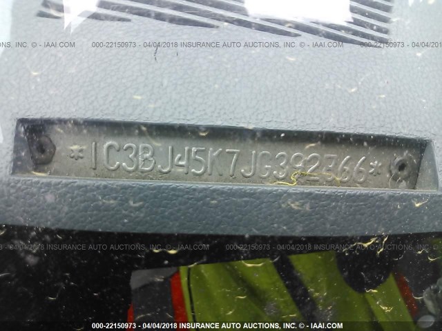 1C3BJ45K7JG392866 - 1988 CHRYSLER LEBARON 红色 照片 9