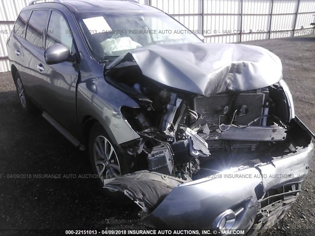 5N1AR2MN1FC619334 - 2015 NISSAN PATHFINDER S/SV/SL/PLATINUM 灰色 照片 1