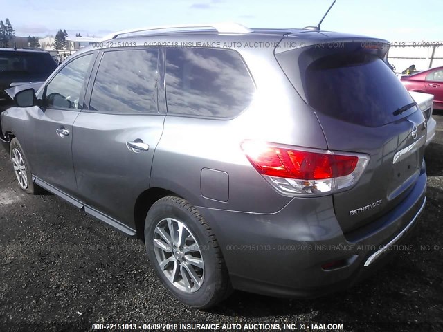 5N1AR2MN1FC619334 - 2015 NISSAN PATHFINDER S/SV/SL/PLATINUM 灰色 照片 3