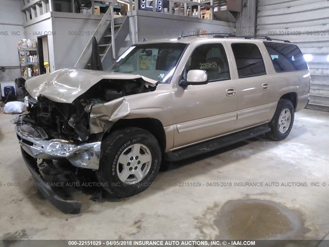 3GNFK16Z05G112467 - 2005 CHEVROLET SUBURBAN K1500 GOLD photo 2