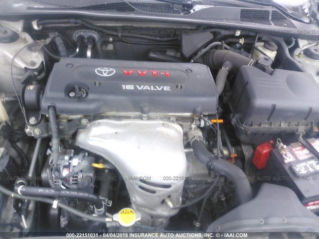 4T1BE32K24U860180 - 2004 TOYOTA CAMRY LE/XLE/SE ვერცხლისფერი ფოტო 10