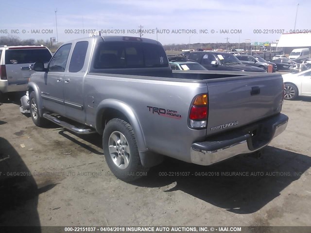 5TBRT341X3S344545 - 2003 TOYOTA TUNDRA ACCESS CAB SR5 SILVER photo 3