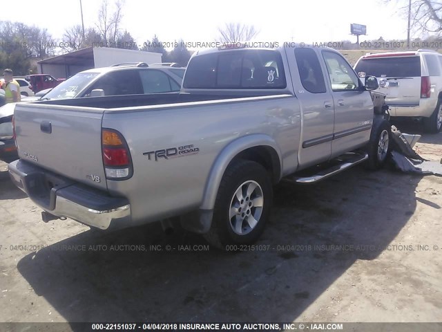 5TBRT341X3S344545 - 2003 TOYOTA TUNDRA ACCESS CAB SR5 SILVER photo 4