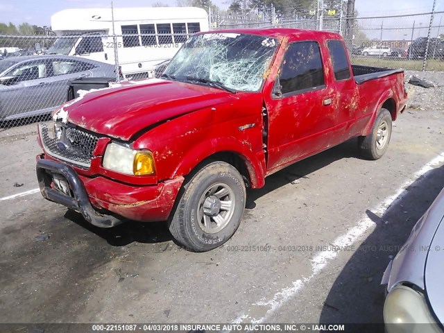 1FTYR14UX2PB69819 - 2002 FORD RANGER SUPER CAB RED photo 2