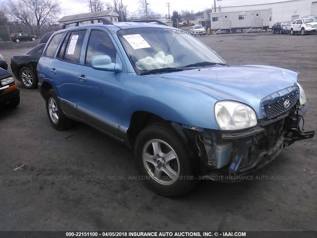 KM8SC73D03U536706 - 2003 HYUNDAI SANTA FE GLS/LX BLUE photo 1