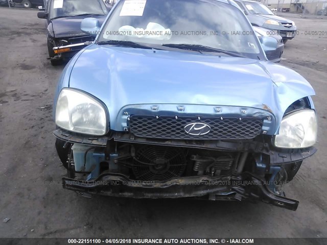 KM8SC73D03U536706 - 2003 HYUNDAI SANTA FE GLS/LX BLUE photo 6