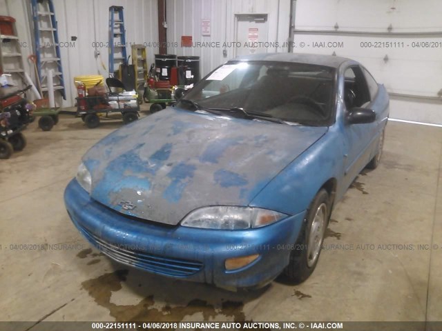 1G1JC1247W7316568 - 1998 CHEVROLET CAVALIER RS TEAL photo 2