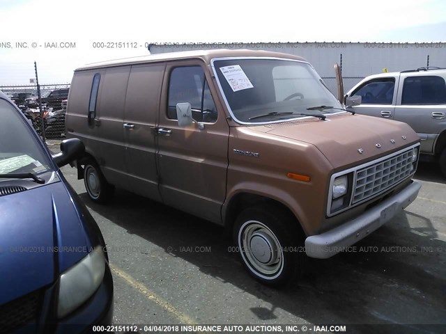 1FTDE04EXCHB31919 - 1982 FORD ECONOLINE E100 VAN BROWN photo 1