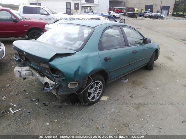 JM1BC1415V0126385 - 1997 MAZDA PROTEGE DX/LX/ES GREEN photo 4