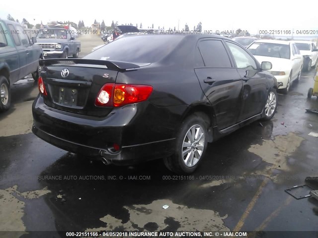 2T1BU4EE7AC418555 - 2010 TOYOTA COROLLA S/LE/XLE BLACK photo 4