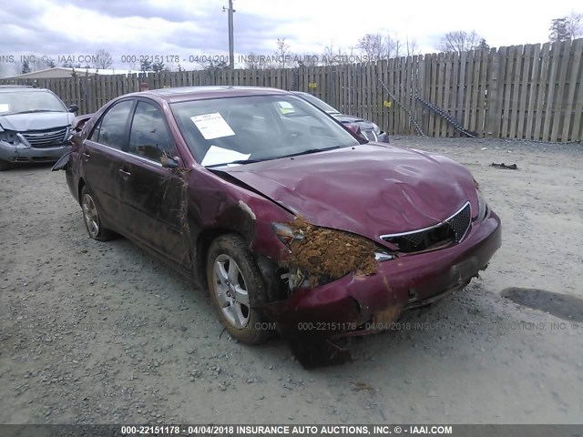 JTDBE32K853024563 - 2005 TOYOTA CAMRY LE/XLE/SE RED photo 6