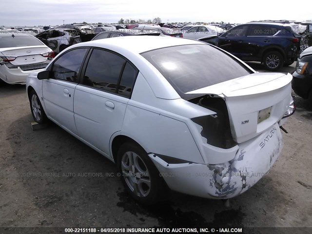 1G8AL52F33Z107449 - 2003 SATURN ION LEVEL 3 WHITE photo 3