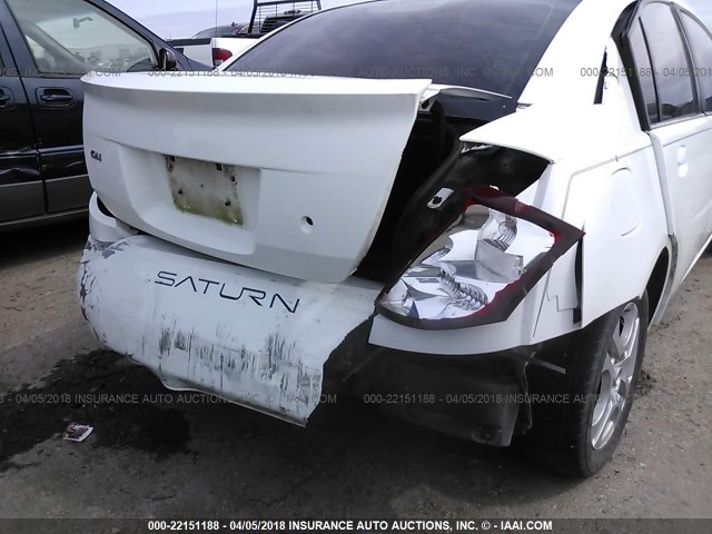 1G8AL52F33Z107449 - 2003 SATURN ION LEVEL 3 WHITE photo 6