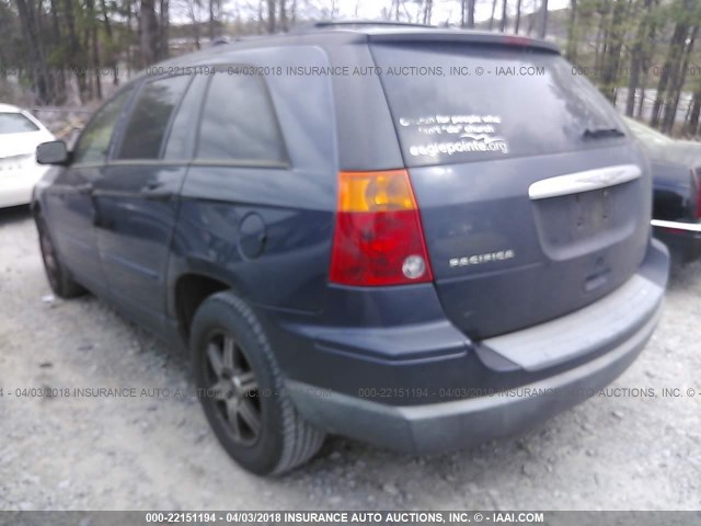 2A8GM48L28R601428 - 2008 CHRYSLER PACIFICA LX Dark Blue photo 3