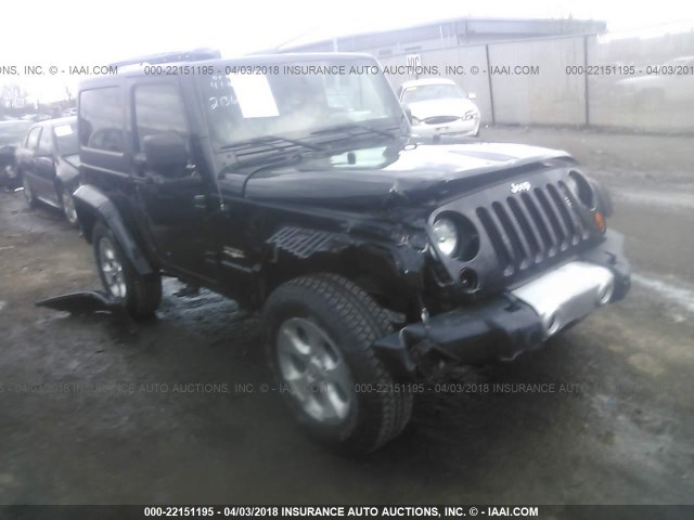 1C4AJWBG0CL213614 - 2012 JEEP WRANGLER SAHARA BLACK photo 1