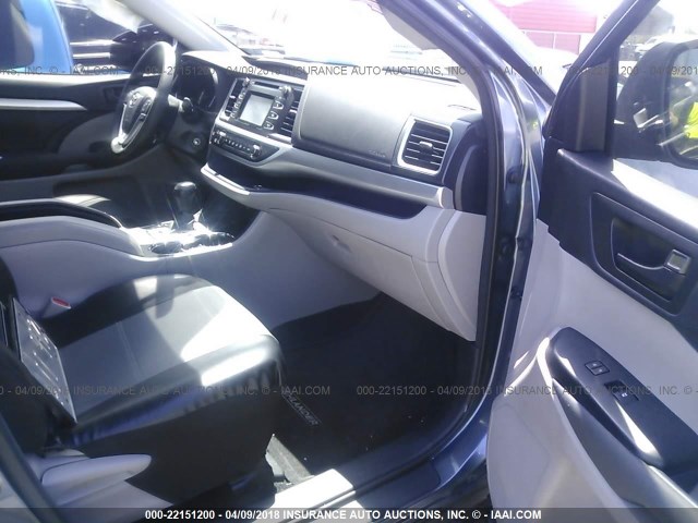 5TDZKRFH7FS066148 - 2015 TOYOTA HIGHLANDER LE/LE PLUS BLUE photo 5