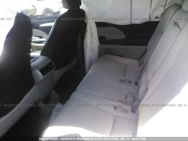 5TDZKRFH7FS066148 - 2015 TOYOTA HIGHLANDER LE/LE PLUS BLUE photo 8