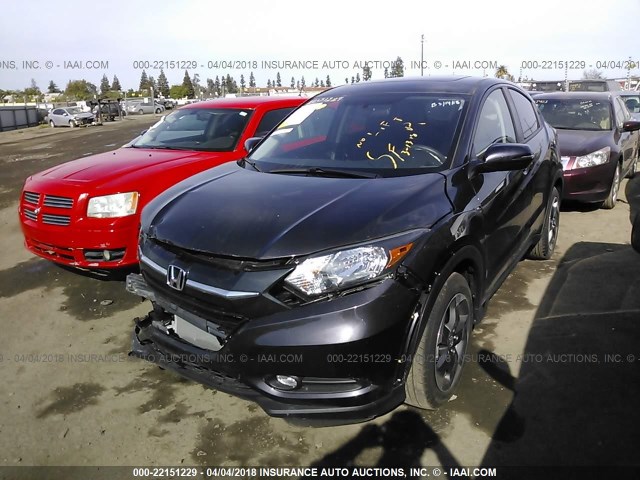 3CZRU5H58JG704740 - 2018 HONDA HR-V EX BLACK photo 2