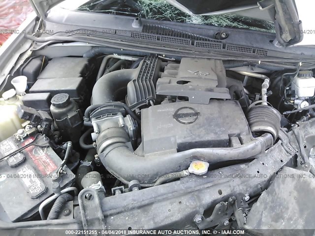 5N1AR1NN1AC620839 - 2010 NISSAN PATHFINDER S/LE/SE SILVER photo 10