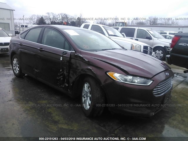 3FA6P0G73FR263946 - 2015 FORD FUSION S RED photo 1