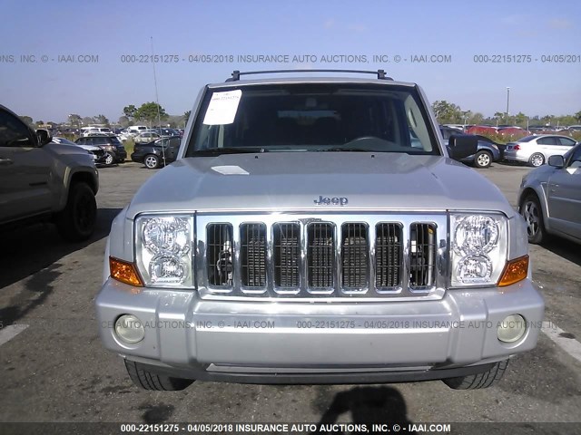 1J4RH4GK5AC102483 - 2010 JEEP COMMANDER SPORT SILVER photo 6