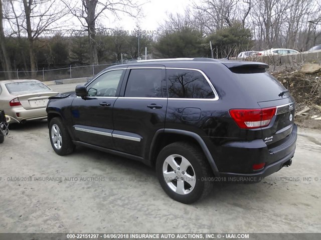 1J4RR4GG2BC544678 - 2011 JEEP GRAND CHEROKEE LAREDO Dark Blue photo 3