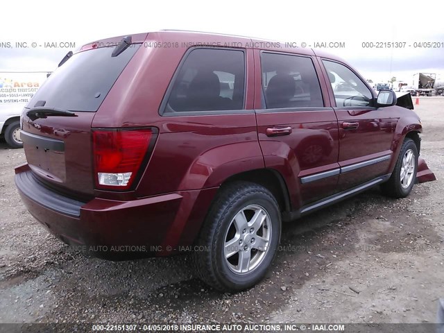 1J8GR48KX7C605257 - 2007 JEEP GRAND CHEROKEE LAREDO/COLUMBIA/FREEDOM 红色 照片 4