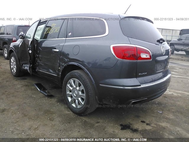 5GAKRBKDXEJ255476 - 2014 BUICK ENCLAVE BLUE photo 3