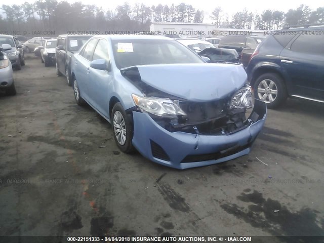 4T1BF1FKXCU543760 - 2012 TOYOTA CAMRY SE/LE/XLE BLUE photo 1