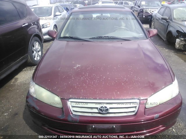 4T1BF22K41U120438 - 2001 TOYOTA CAMRY LE/XLE BURGUNDY photo 6