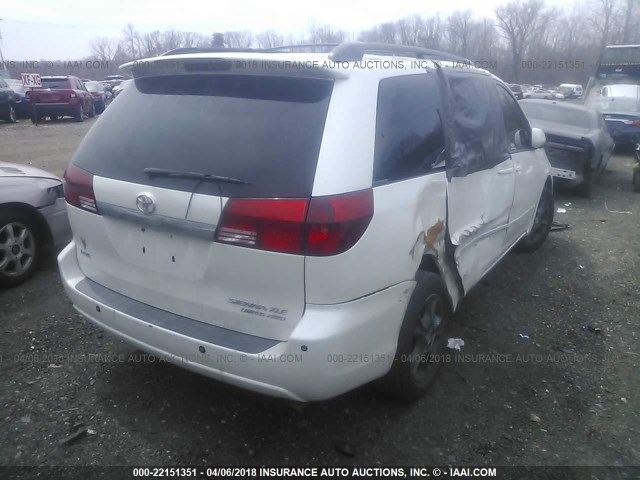 5TDBA22C45S043043 - 2005 TOYOTA SIENNA XLE/XLE LIMITED WHITE photo 4