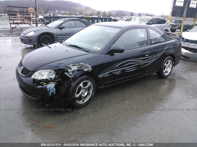 1HGEM22104L060622 - 2004 HONDA CIVIC DX VP BLACK photo 2