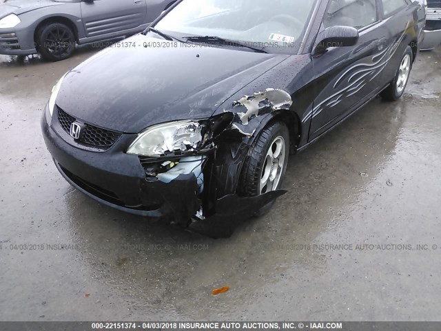 1HGEM22104L060622 - 2004 HONDA CIVIC DX VP BLACK photo 6