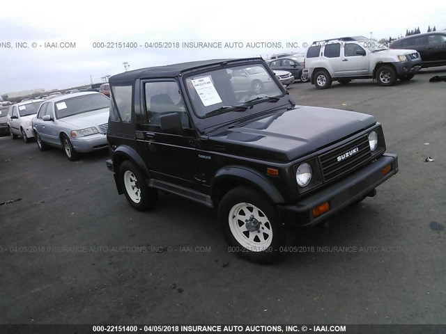 JS4JC51C6H4193578 - 1987 SUZUKI SAMURAI BLACK photo 1