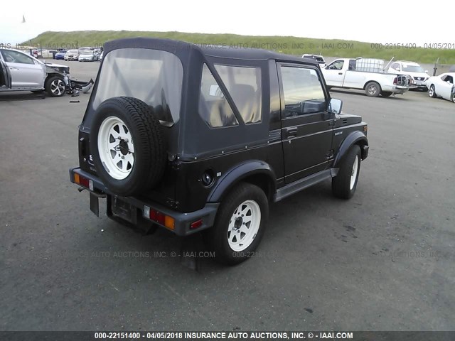 JS4JC51C6H4193578 - 1987 SUZUKI SAMURAI BLACK photo 4