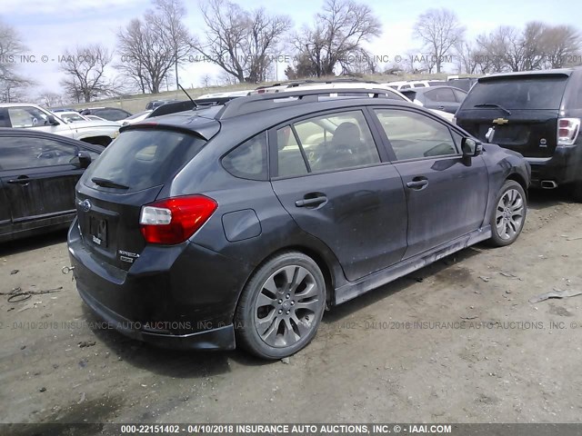 JF1GPAV61F8324569 - 2015 SUBARU IMPREZA SPORT LIMITED GRAY photo 4