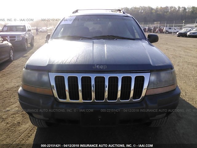 1J4GW48S31C715097 - 2001 JEEP GRAND CHEROKEE LAREDO BLUE photo 6