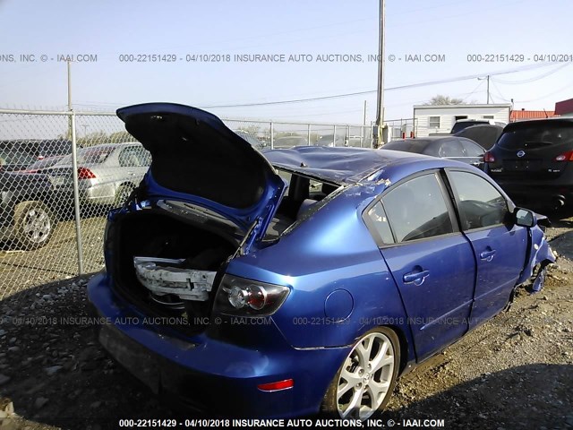 JM1BK323681805860 - 2008 MAZDA 3 S BLUE photo 4