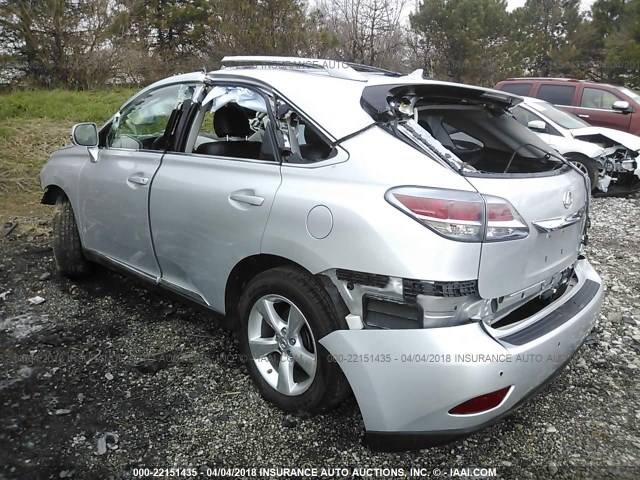 2T2BK1BA0DC219577 - 2013 LEXUS RX 350/BASE/F SPORT SILVER photo 3