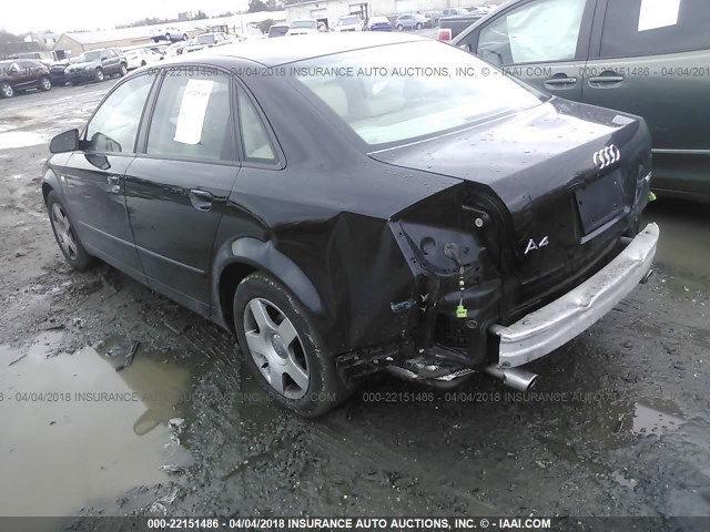 WAUJC68E15A042349 - 2005 AUDI A4 1.8T/1.8T SPECIAL BLACK photo 3