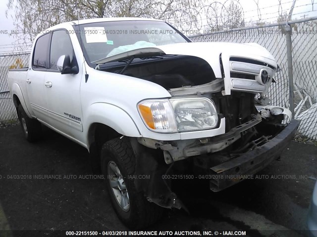 5TBDT44136S508545 - 2006 TOYOTA TUNDRA DOUBLE CAB SR5 WHITE photo 1